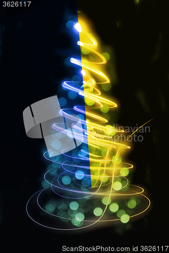 Image of christmas tree from lights