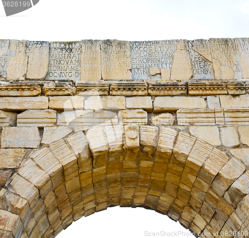 Image of volubilis in morocco africa the old roman deteriorated monument 