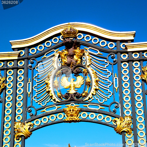 Image of in london england the old metal gate  royal palace
