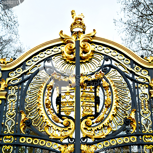 Image of in london england the old metal gate  royal palace