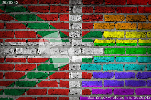 Image of Dark brick wall - 