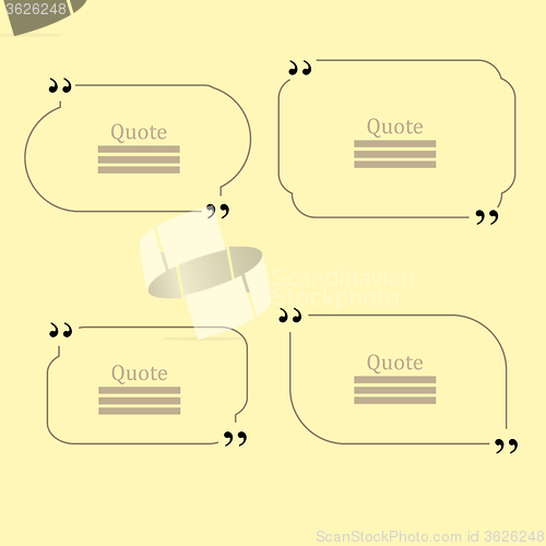 Image of Quote Bubble. Set of Speech Bubbles. 