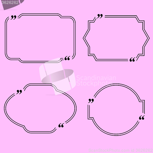 Image of Set of  Different Quote Speech Bubbles