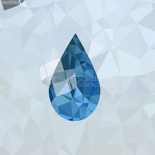 Image of Polygonal Blue Water Drop