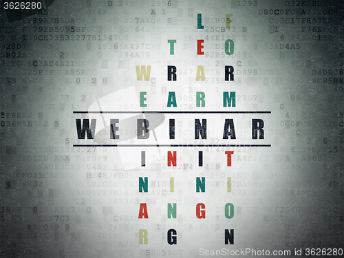 Image of Education concept: Webinar in Crossword Puzzle