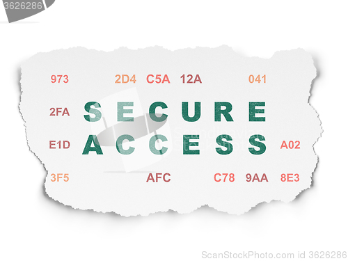 Image of Security concept: Secure Access on Torn Paper background