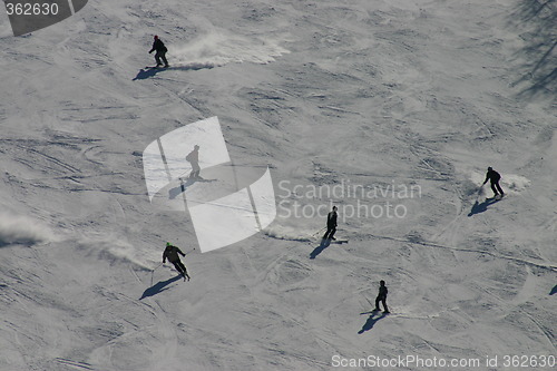 Image of Downhill skiers