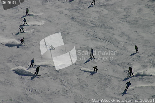 Image of Downhill skiers