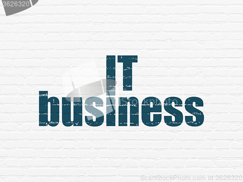 Image of Business concept: IT Business on wall background