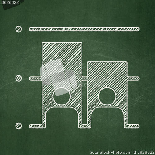 Image of Political concept: Election on chalkboard background