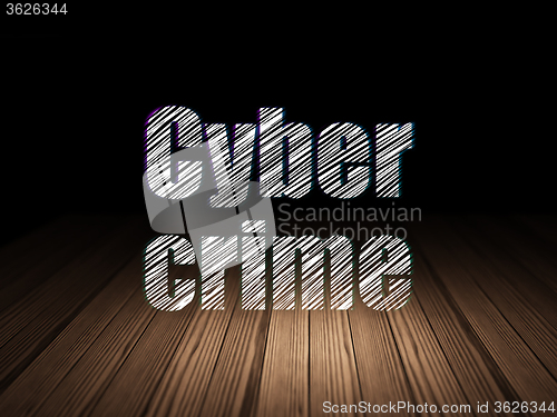 Image of Safety concept: Cyber Crime in grunge dark room