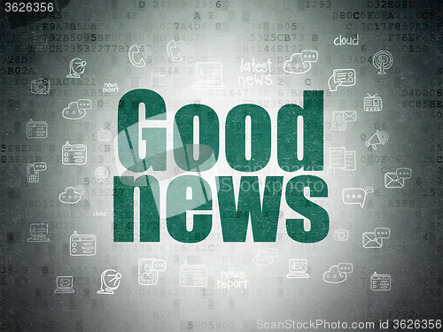Image of News concept: Good News on Digital Paper background