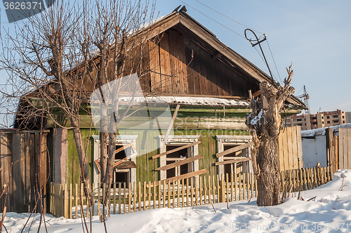 Image of Abandoned old house in Tyumen. Russia