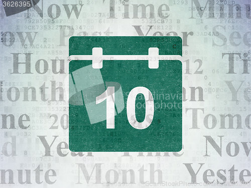 Image of Timeline concept: Calendar on Digital Paper background