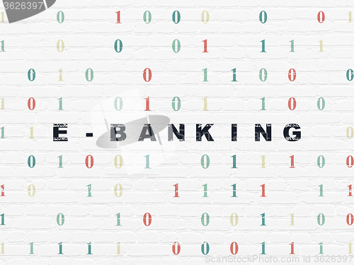 Image of Business concept: E-Banking on wall background