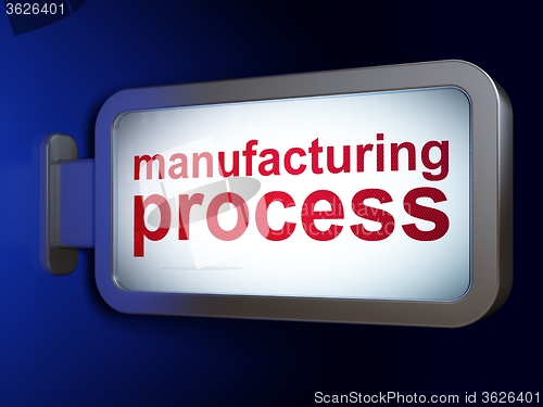 Image of Manufacuring concept: Manufacturing Process on billboard background