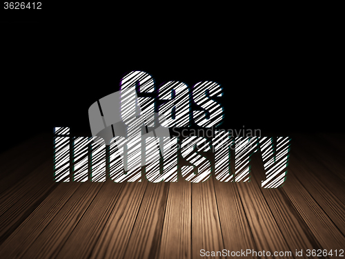 Image of Manufacuring concept: Gas Industry in grunge dark room