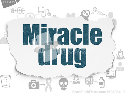 Image of Health concept: Miracle Drug on Torn Paper background