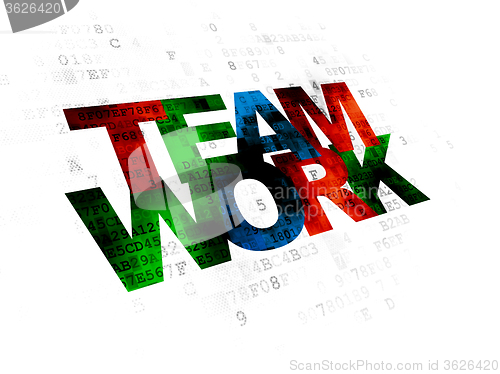 Image of Business concept: Teamwork on Digital background