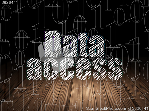 Image of Information concept: Data Access in grunge dark room