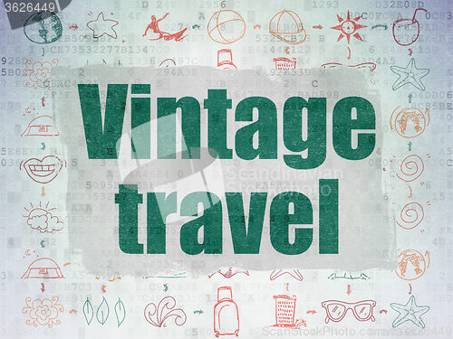 Image of Tourism concept: Vintage Travel on Digital Paper background