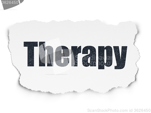 Image of Healthcare concept: Therapy on Torn Paper background