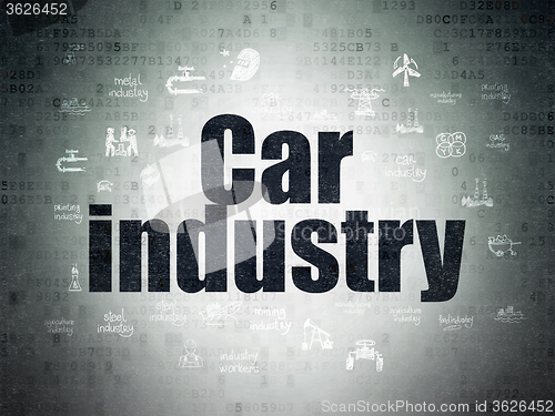 Image of Industry concept: Car Industry on Digital Paper background