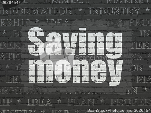 Image of Finance concept: Saving Money on wall background