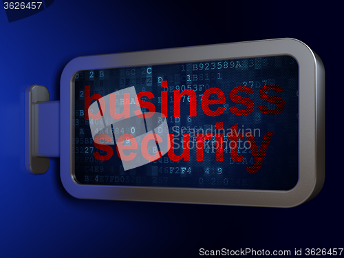 Image of Safety concept: Business Security on billboard background
