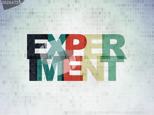 Image of Science concept: Experiment on Digital Paper background