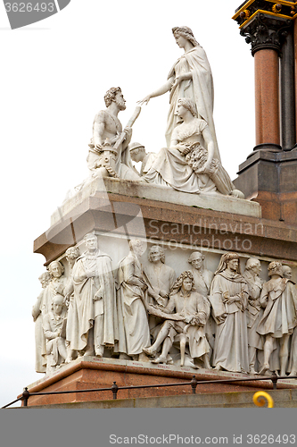 Image of albert monument in  england  and old construction