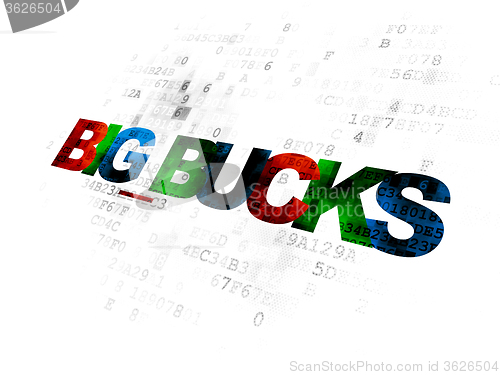 Image of Business concept: Big bucks on Digital background