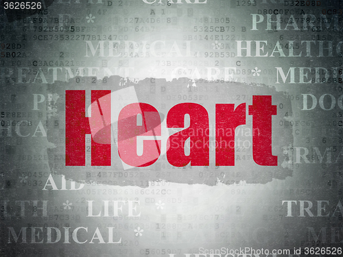 Image of Healthcare concept: Heart on Digital Paper background