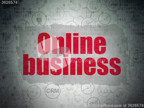 Image of Finance concept: Online Business on Digital Paper background