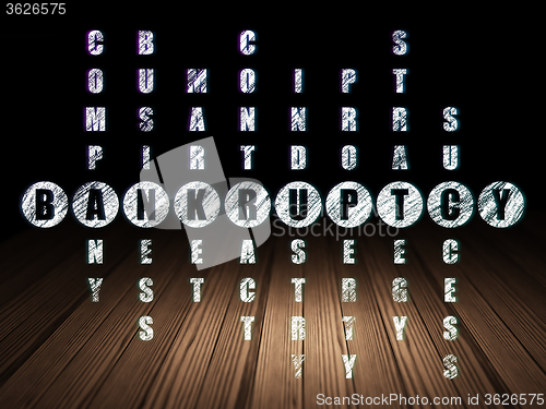 Image of Business concept: Bankruptcy in Crossword Puzzle