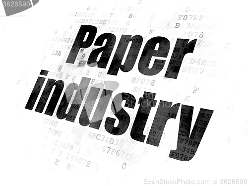 Image of Industry concept: Paper Industry on Digital background