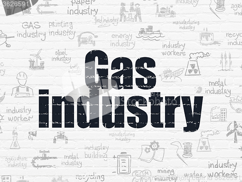 Image of Industry concept: Gas Industry on wall background