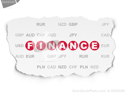 Image of Money concept: Finance on Torn Paper background