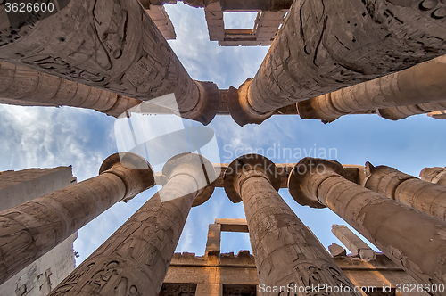 Image of Karnak Columns. Luxor, Egypt