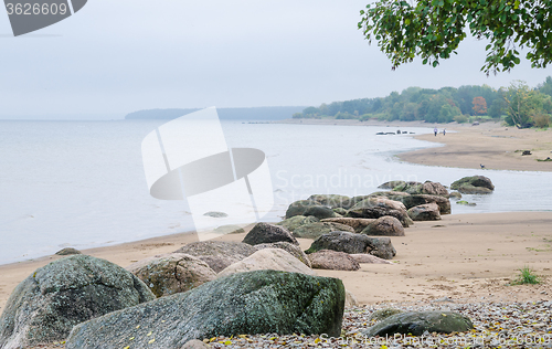 Image of Rocky beach on the Gulf of Finland. Sillamae, Estonia