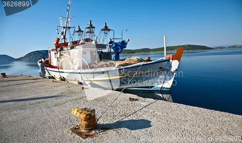Image of Fishing boats in the  Peloponese in Greece