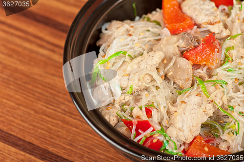 Image of noodles with chicken