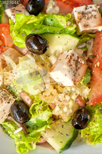 Image of Greek salad closeup