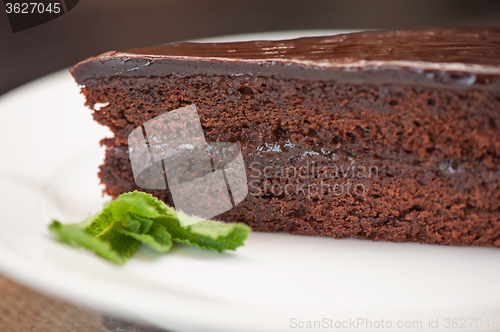 Image of tasty piece of chocolate cake 