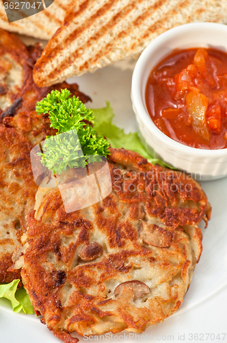 Image of potato pancakes closeup