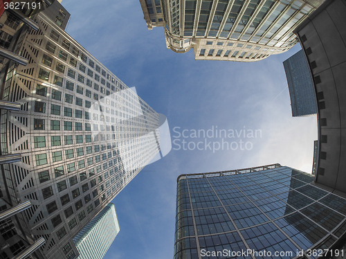 Image of Canary Wharf skyline in London