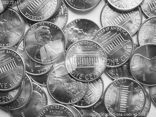 Image of Black and white Dollar coins background