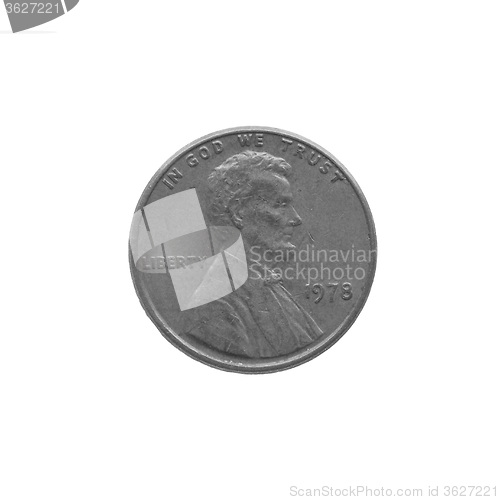 Image of Black and white Coin isolated