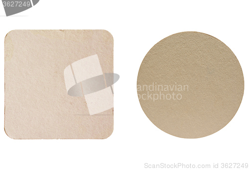 Image of Beermat drink coaster isolated