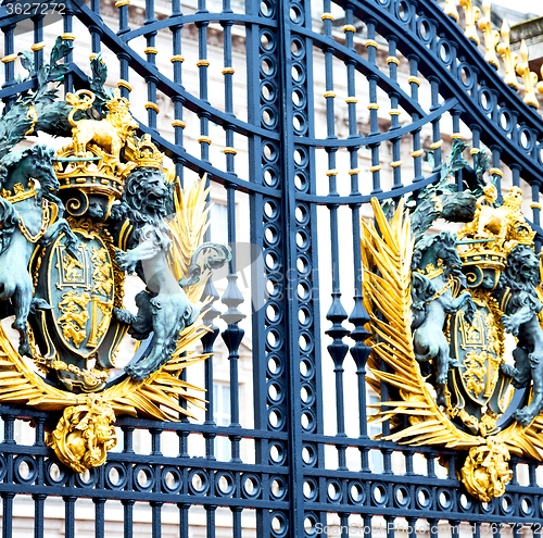 Image of in london england the old metal gate  royal palace